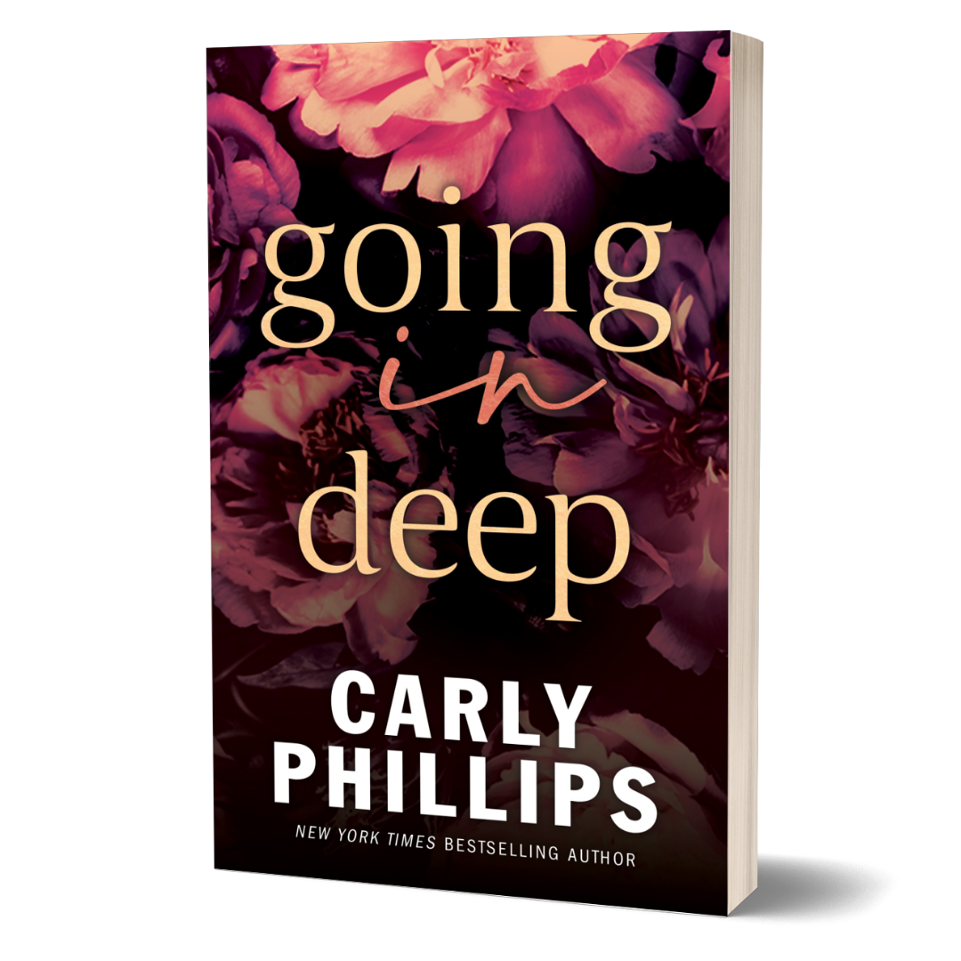 Going In Deep billionaire romance paperback floral cover