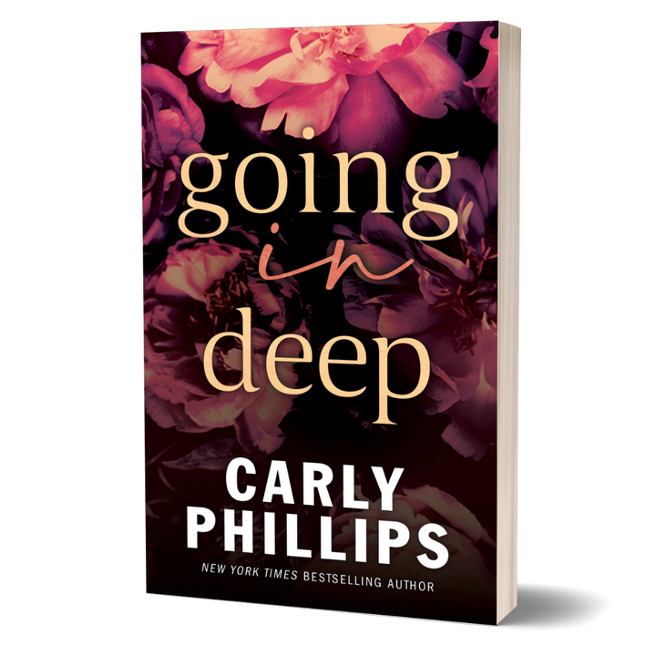 Going In Deep billionaire romance paperback floral cover