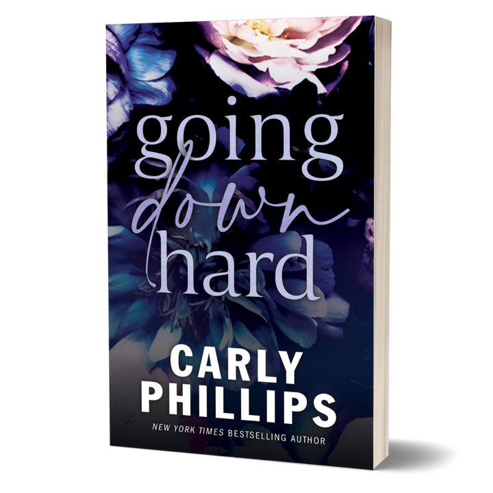 Going Down Hard billionaire romance paperback floral cover